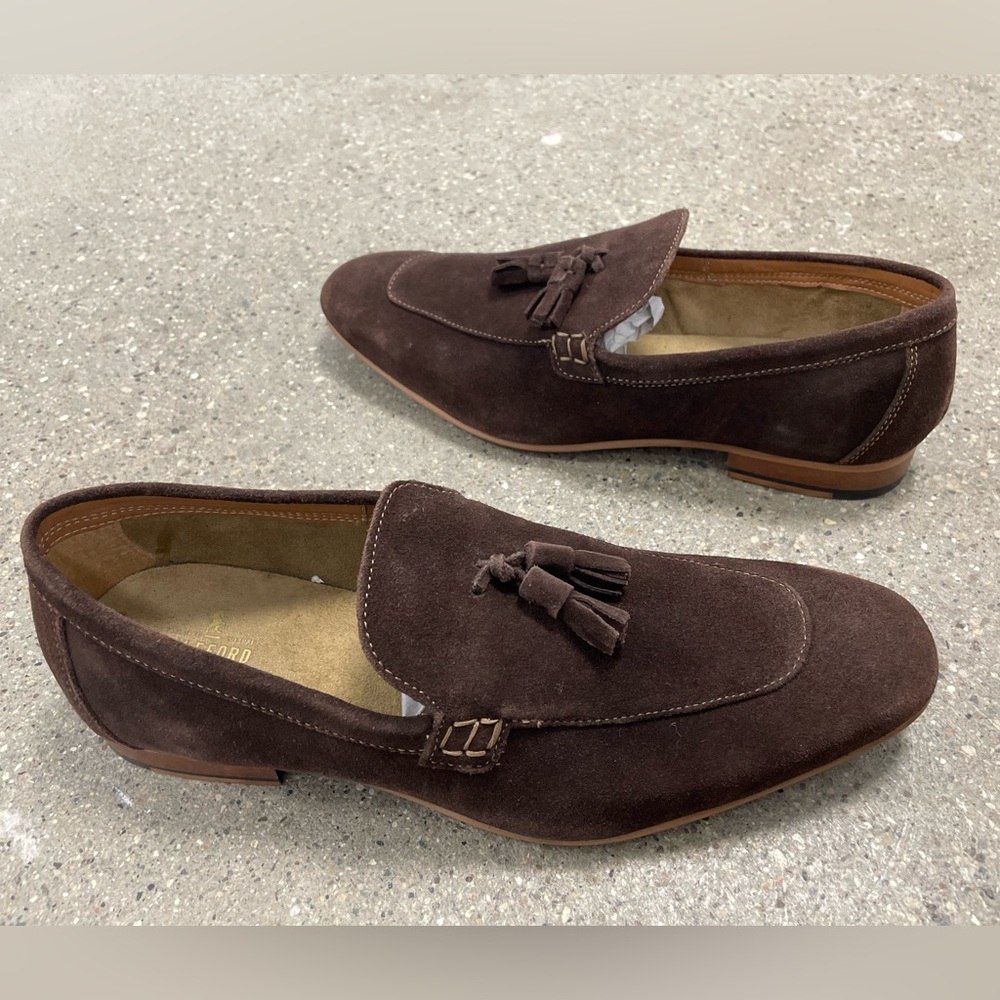 Stafford Men's Digby Suede Brown Loafers size 10 EUC